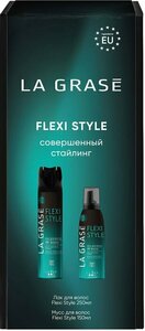 Фото Подарочный набор La Grase Flexi Style Лак для волос 250мл + Мусс для волос 150мл