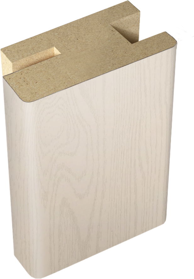 фото Профиль стыковочный Soft touch добор-наличник Ясень капучино структурный, 50х24х2400