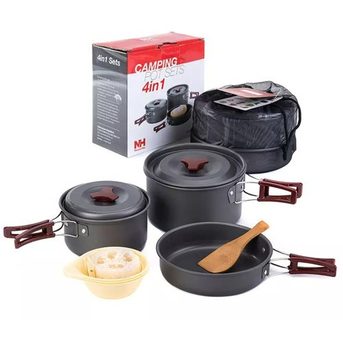 Набор посуды Naturehike туристический 3 в1 (3 миски+половник) набор посуды naturehike jianxing single pot set 1 2l