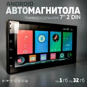 Автомагнитола android(1/32) 2 din 7 дюймов сенсорная с GPS . Магнитола андройд сенсорная 2 дин 7 дюймов.