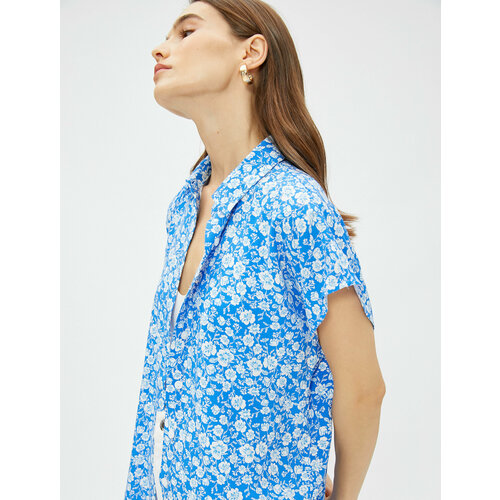 фото Рубашка koton, размер 50, синий