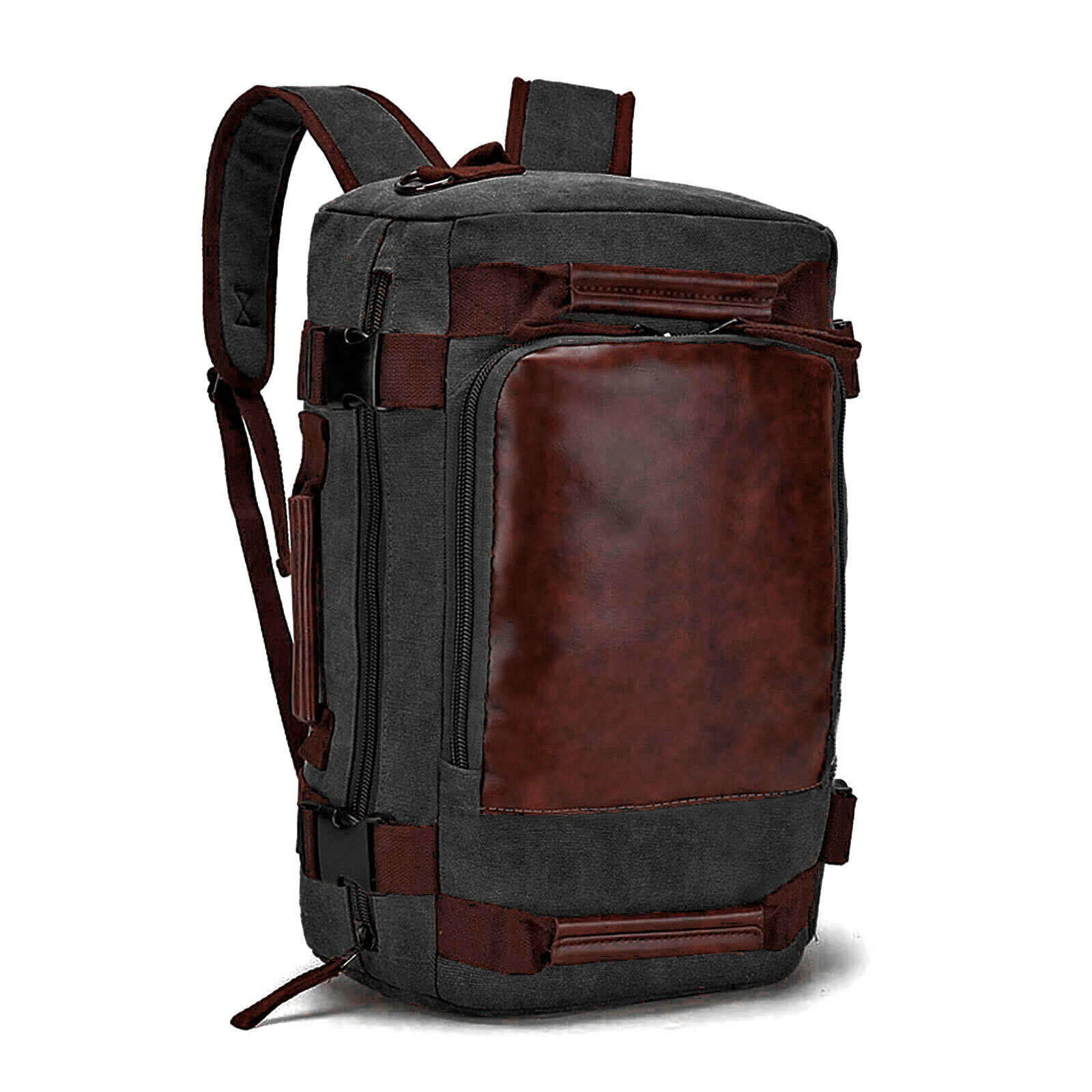 Рюкзак-трансформер (баул, сумка) брезент Canvas Чёрный - фотография № 1