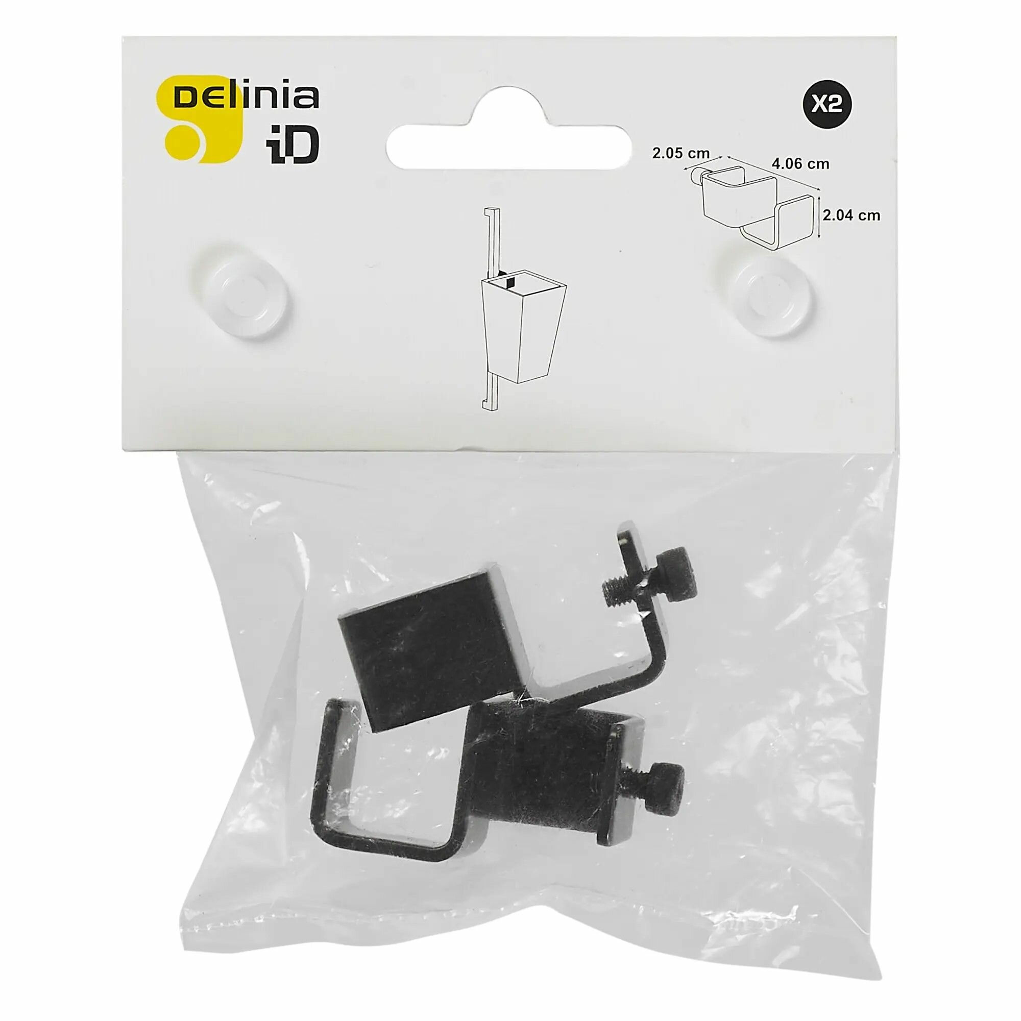 Набор крючков вертикальных Delinia ID 4.2х1.9х1.8 см, сталь, цвет чёрный, 2 шт. - фото №11