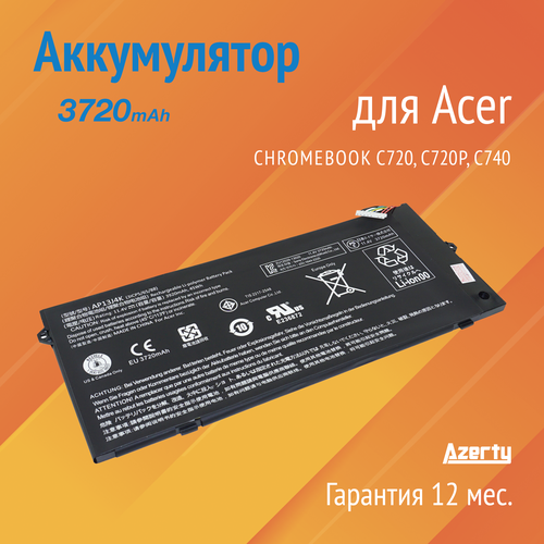 Аккумулятор AP13J3K для Acer Chromebook 11.6 C720P / C720 / 11 C740 (AP13J4K, KT00304001) аккумуляторная батарея pitatel bt 096 для ноутбуков acer chromebook 11 c720 c740 ap13j4k 3950мач