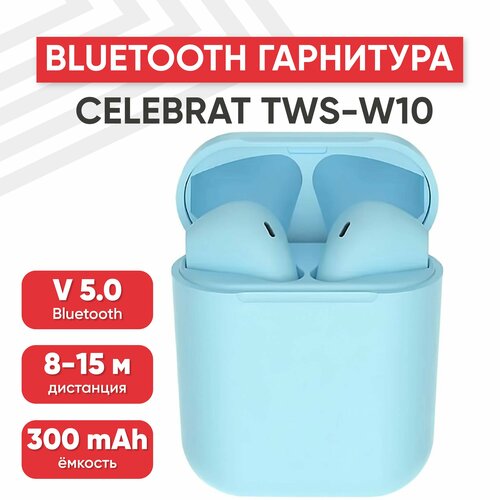 Беспроводные TWS наушники Celebrat TWS-W10 синяя 109700₽