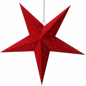 Koopman Бумажная звезда с подсветкой Red Velvet 60 см, 10 теплых белых LED, на батарейках AX5311210