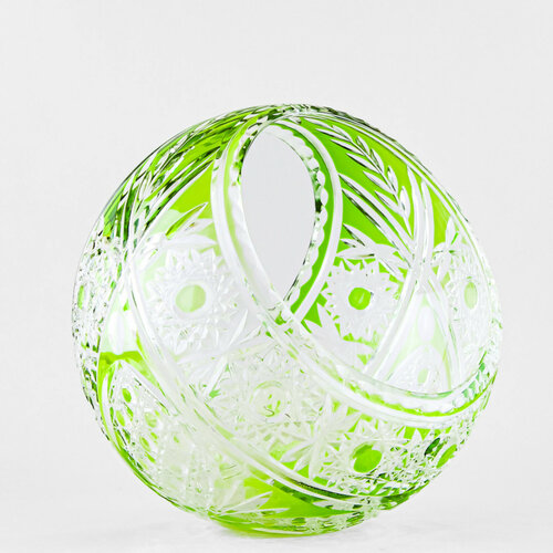 Корзинка для сервировки Бахметьевская артель, высота 27 см, хрусталь