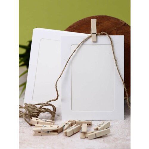 Бумажные фоторамки гирлянда 9.8х13.2 см, набор 10 штук