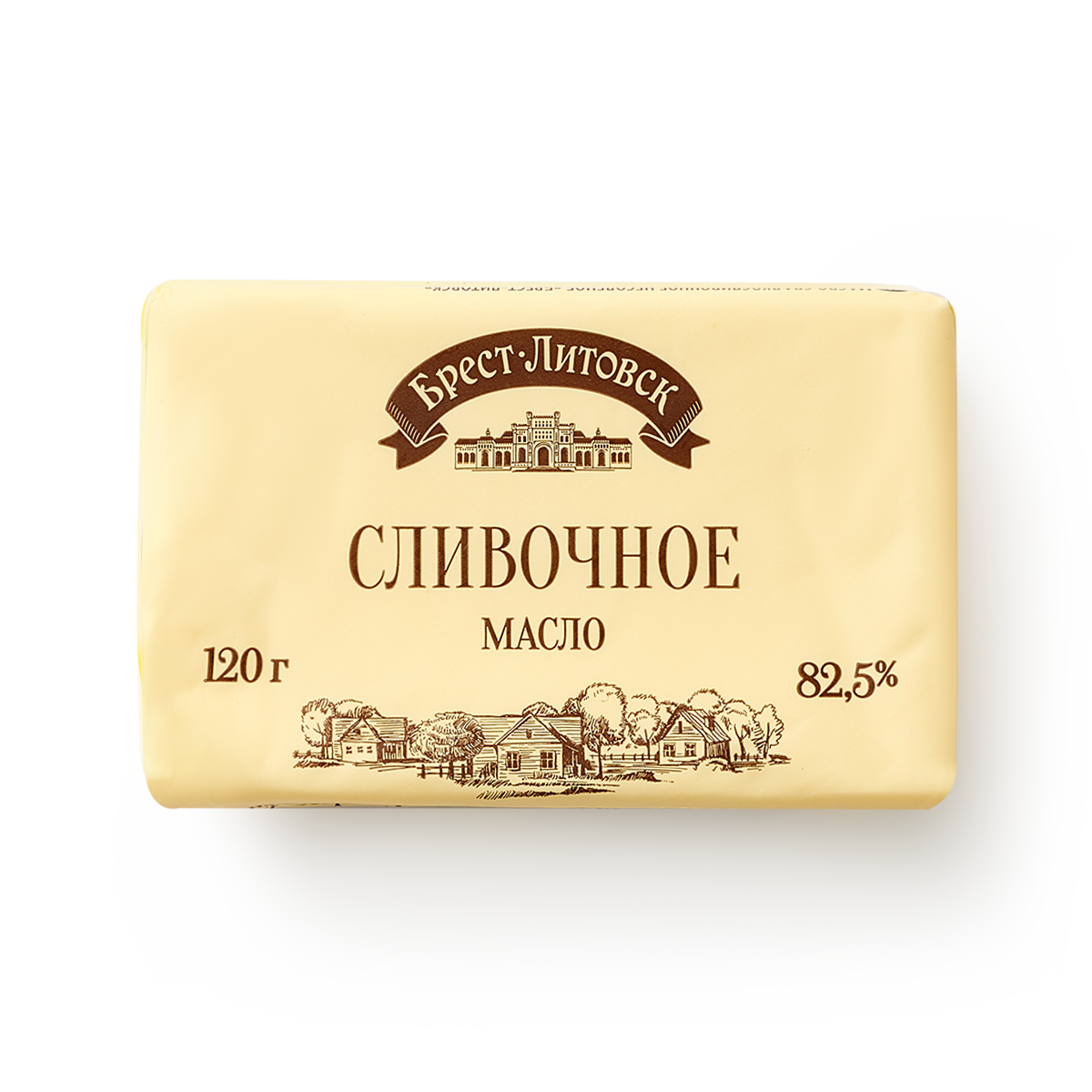 Масло сливочное Брест-Литовск, 82,5% жирности, бумажная упаковка, 120 г