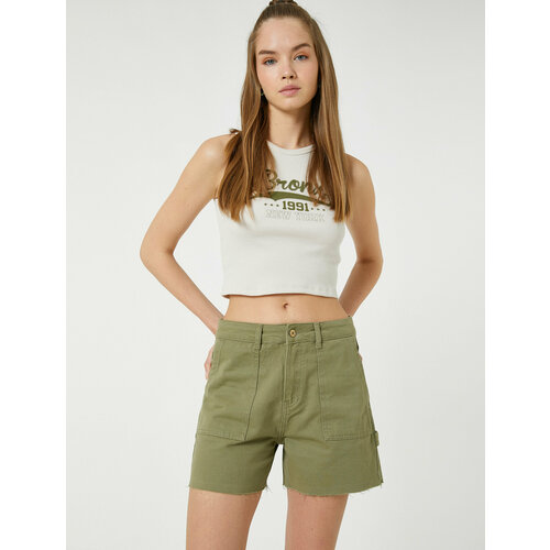 фото Шорты koton, размер 44, хаки