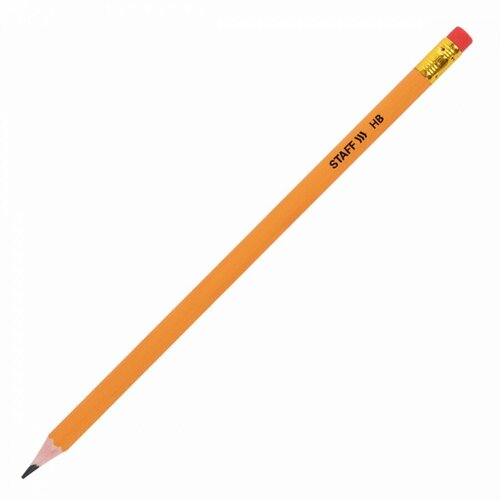 Набор чернографитных (простых) карандашей Staff Everyday BLP-YLW (НВ, пластик, корпус жёлтый) 50шт, 10 уп. (181942)