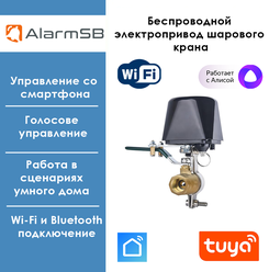 Умный Wi-Fi Электропривод для шарового крана Tuya/Smart Life