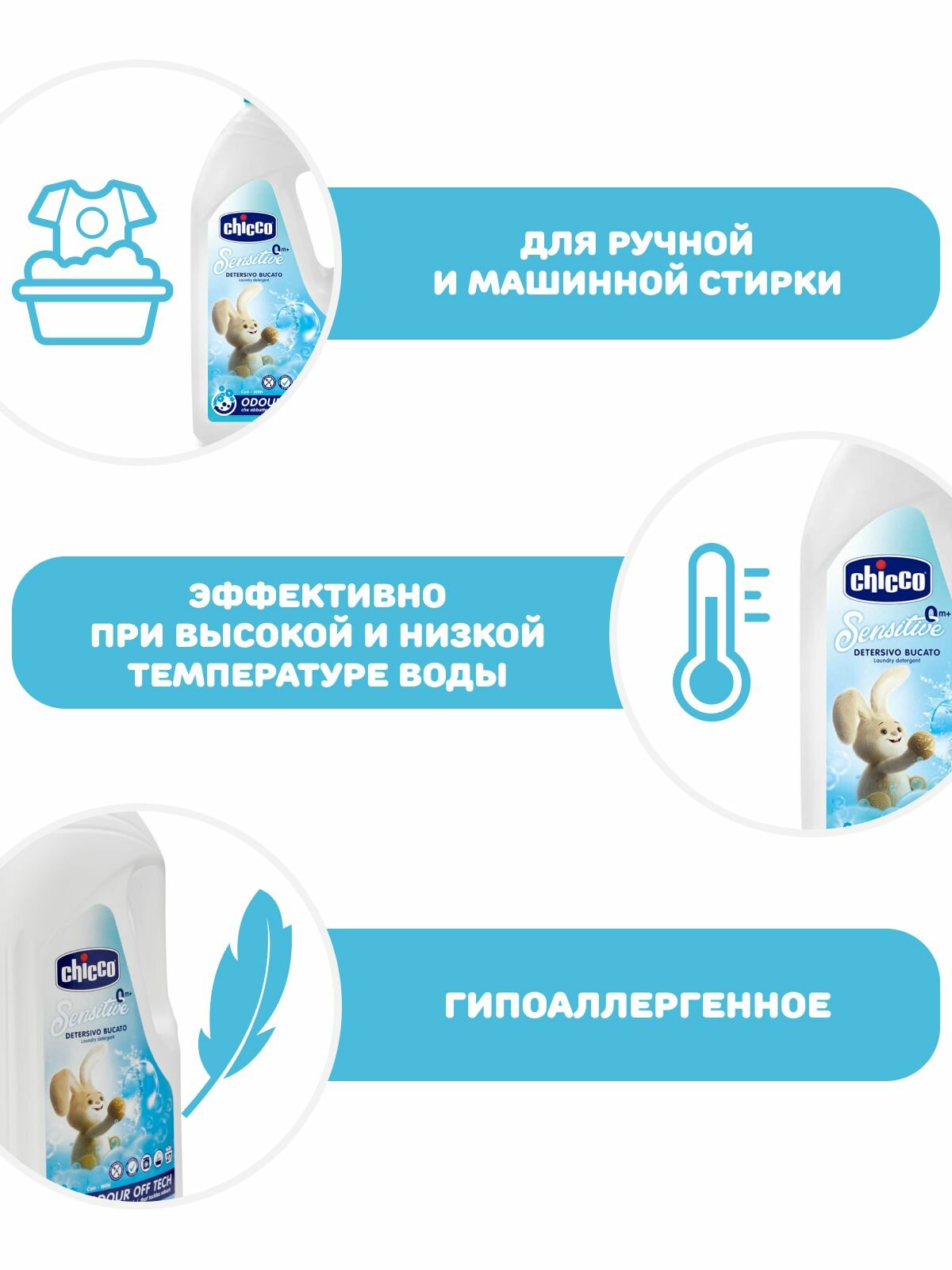 Жидкий стиральный порошок Chicco Sensitive, 1,5 л - фото №8