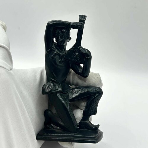 Статуэтка Скоморох с балалайкой, Чугун, 1978 год, СССР! Редкость!