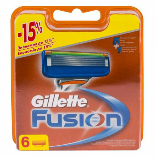 Procter&Gamble Сменные кассеты Gillette Fusion 6 шт