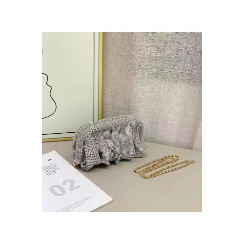 фото Сумка клатч dorizori, фактура рельефная, серебряный