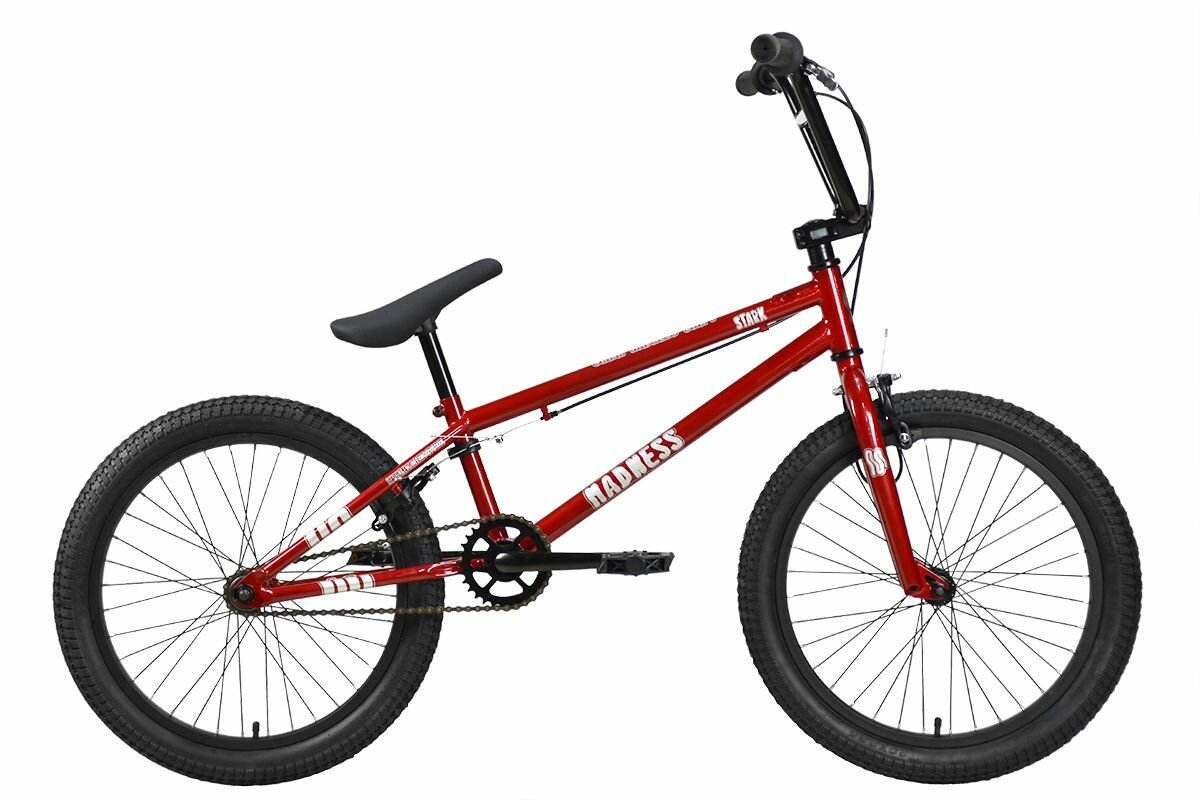 Велосипед Stark Madness BMX 1 (2024) 9" красный/серебристый/черный