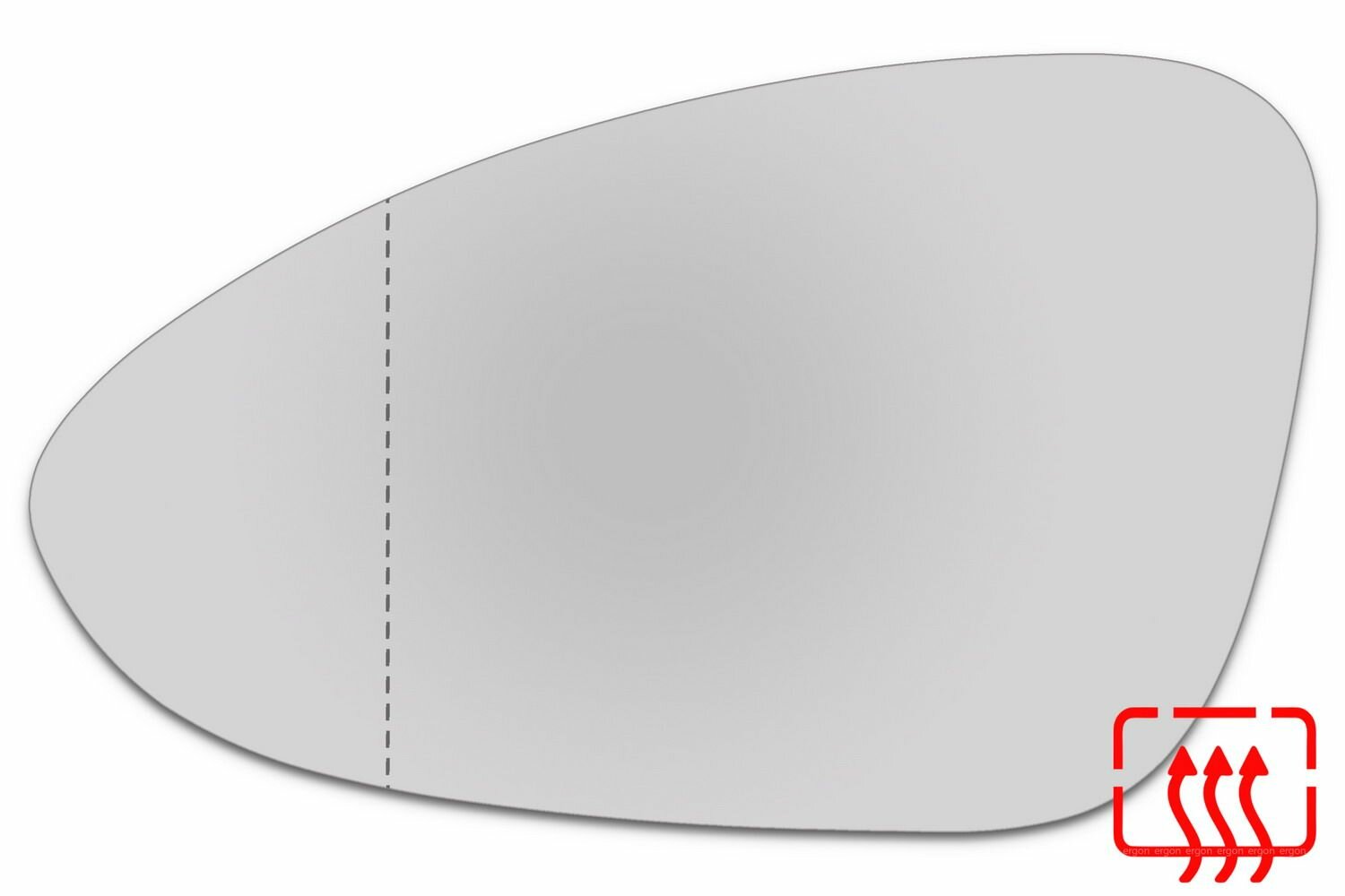 Зеркальный элемент левый PORSCHE Panamera II (16- ) асферика нейтральный с обогревом