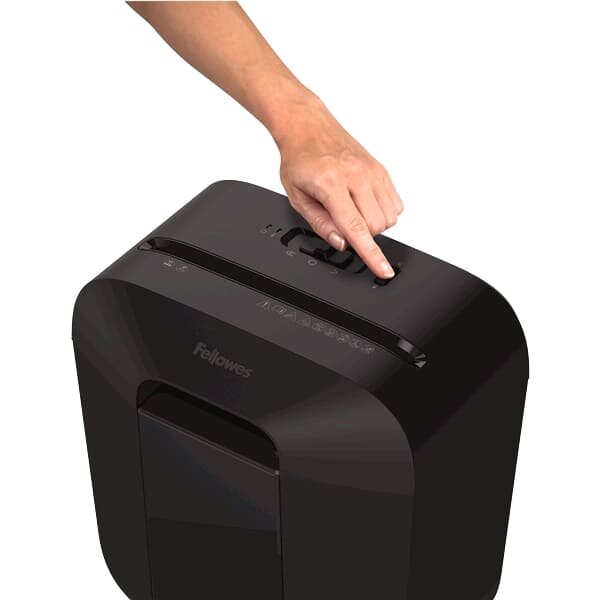 Fellowes Шредер PowerShred LX25 FS-41705(01) {DIN P-4, 4х37мм, 6 лст, 11,5 лтр, уничт: скрепки, скобы, карты}