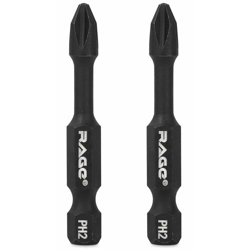 Бита крестовая ударная магнитная Rage by Vira 554125 PH2x50 мм 2 шт 508₽