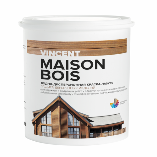 Краска Vincent Maison en Bois (Винсент Мезон Буа) , вес:0.9 л , цвет: белая Vincent Maison en Bois