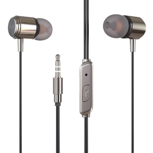 Наушники вакуумные AUX разъём с МК без рег громкости длина 12м More choice G51 Black 22900₽