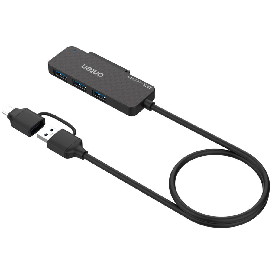 USB 30 + Type-C разветвитель хаб Onten на 4 выхода 3xUSB 30  1xSATA Adapter для ноутбука Macbook ПК