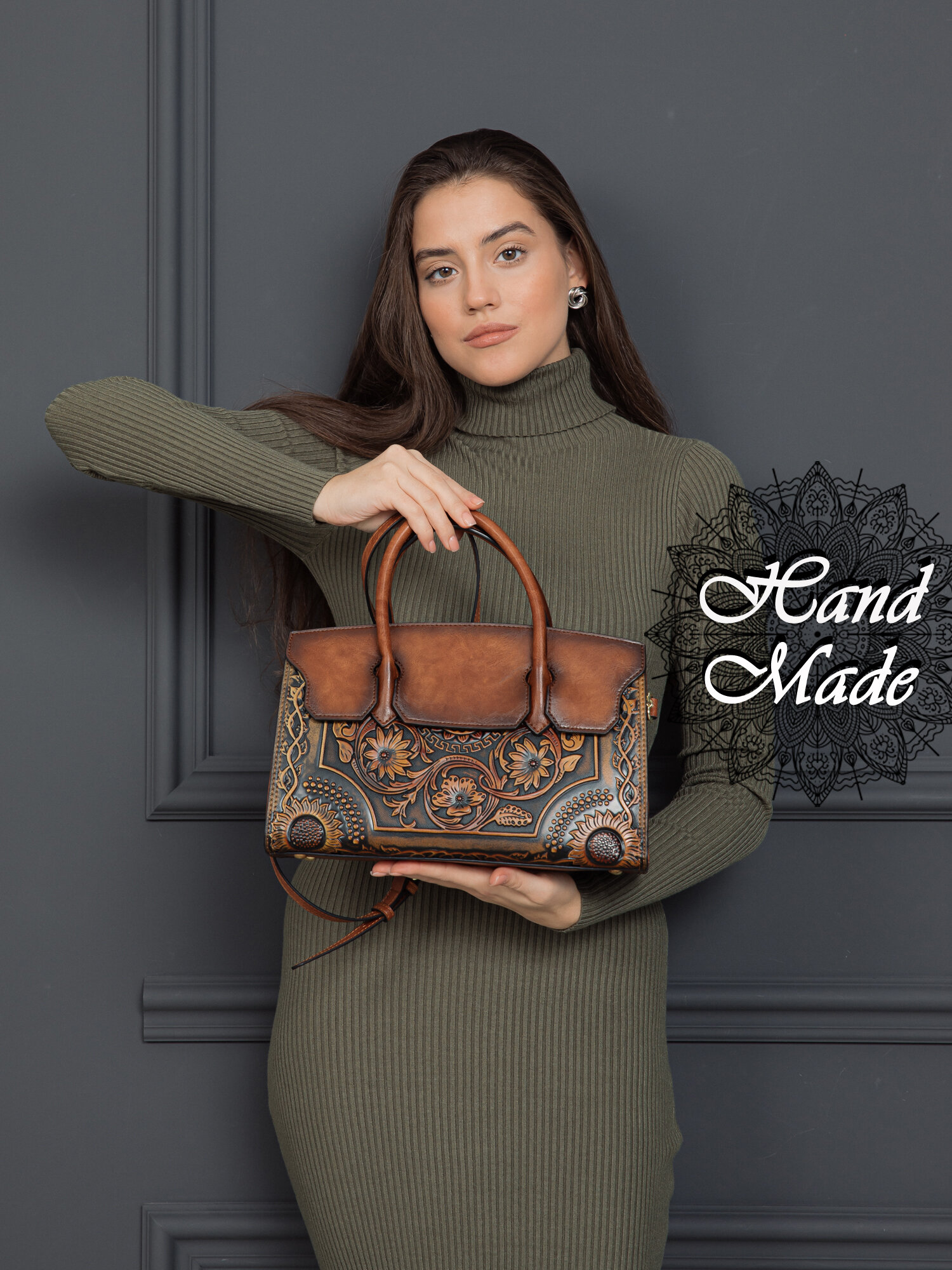 фото Сумка дамская винтажная ручной работы