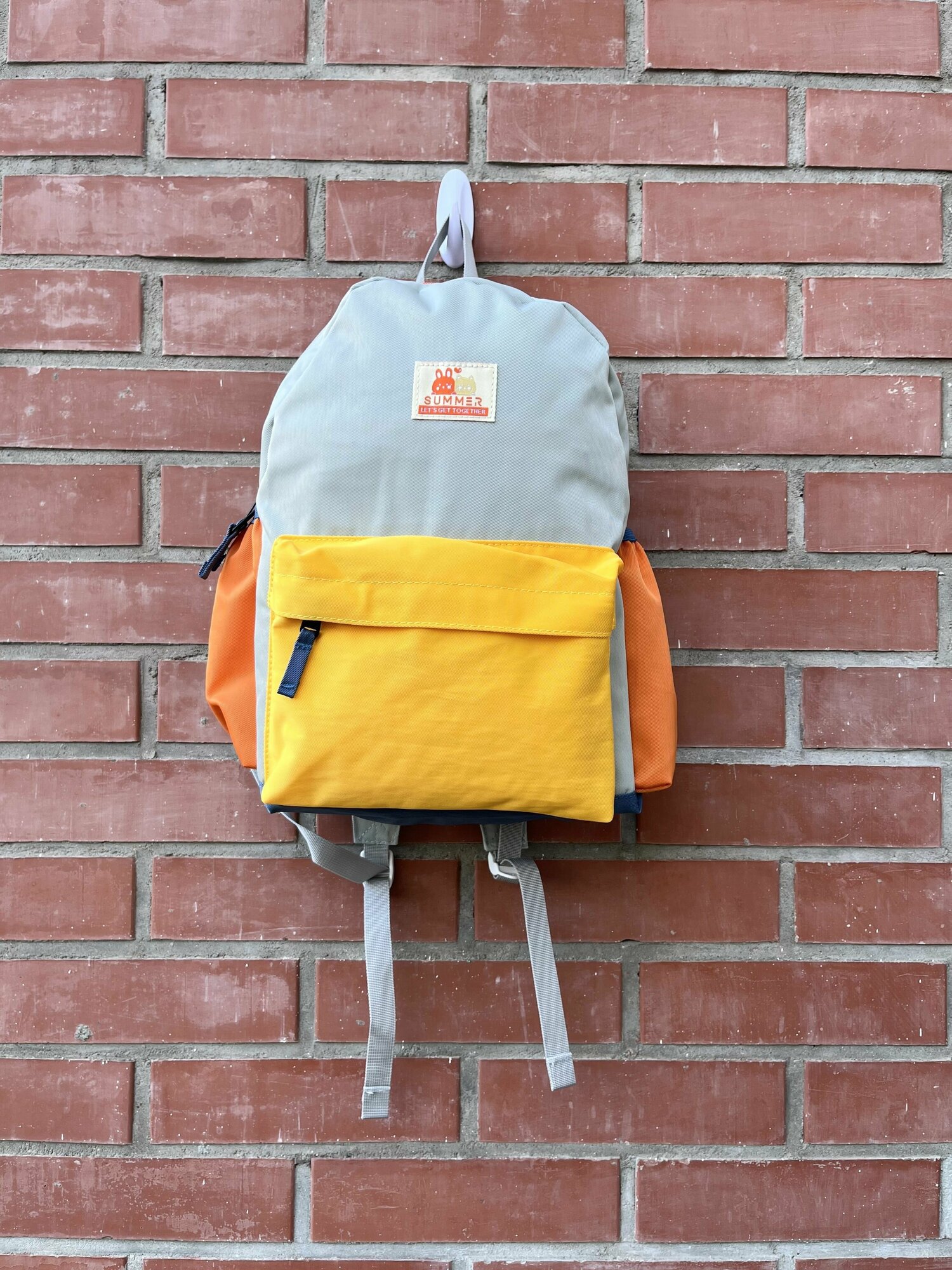 Lovey Summer рюкзак городской, желтый, оранжевый, серый с желтым