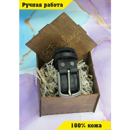 фото Ремень , размер 132, черный нет бренда