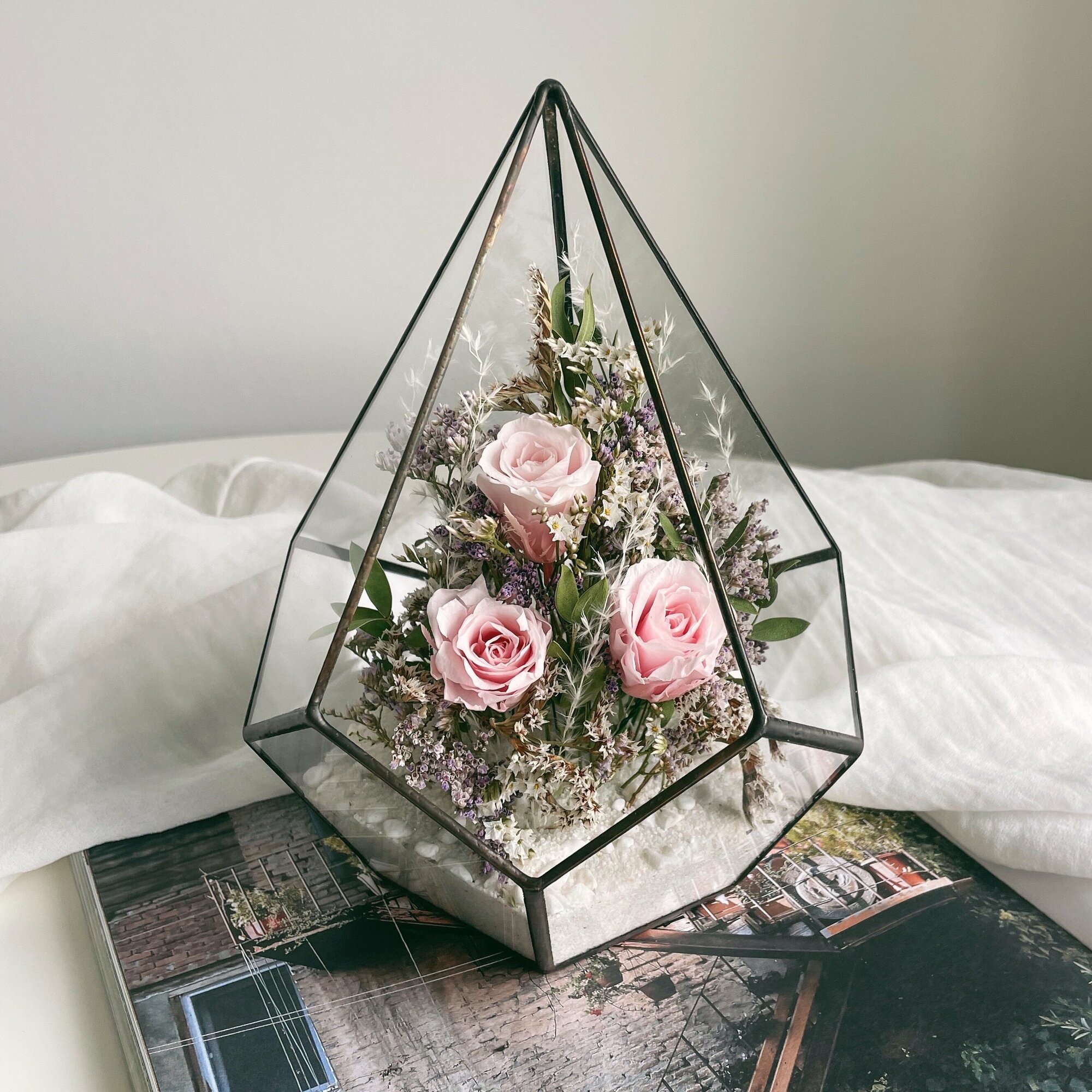 Флорариум с сухоцветами Роуз Severinside