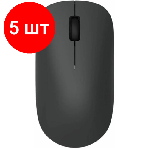 беспроводная мышь xiaomi mi wireless mouse lite black usb Комплект 5 штук, Мышь компьютерная Xiaomi Wireless Mouse Lite [BHR6099GL] серый