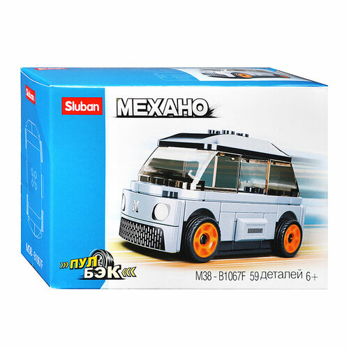 конструктор m38 b0791a mini изделие 111 дет в коробке Конструктор M38-B1067F Электромобиль серый (59 дет.)