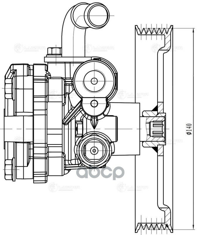 Насос Гур Для А/М Mitsubishi Outlander (03-)/Lancer Ix (03-) 2.0I 6Pk (Lps 1103) LUZAR арт. LPS 1103