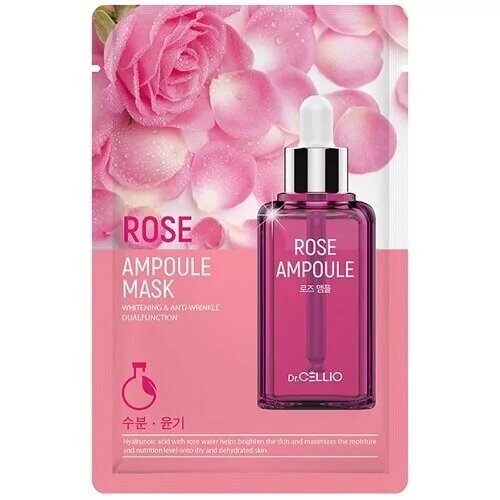 Маска тканевая Dr.CELLIO ROSE AMPOULE MASK