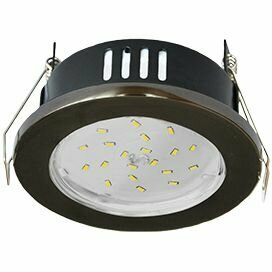 Ecola GX53 H9 защищенный IP65 светильник встраив. без рефл. черный хром 98х55