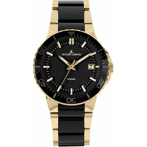 фото Наручные часы jacques lemans high tech ceramic, золотой, черный