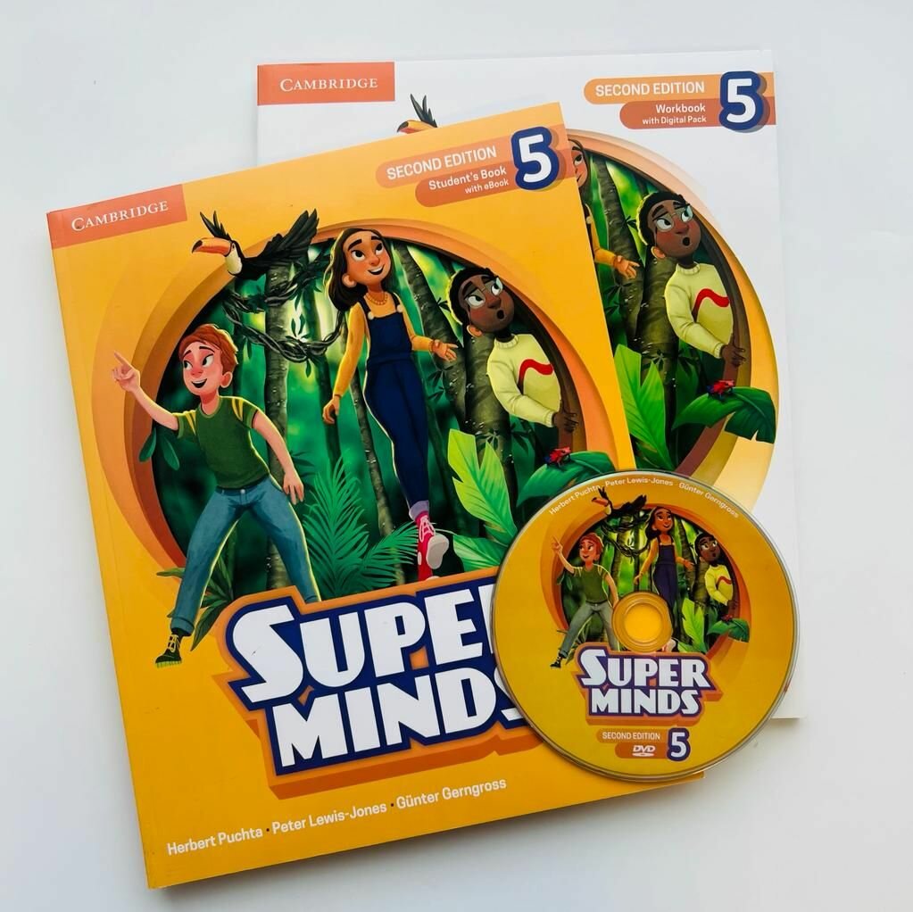 Super Minds 5 Second Edition (Полный комплект) учебник +рабочая тетрадь + диск