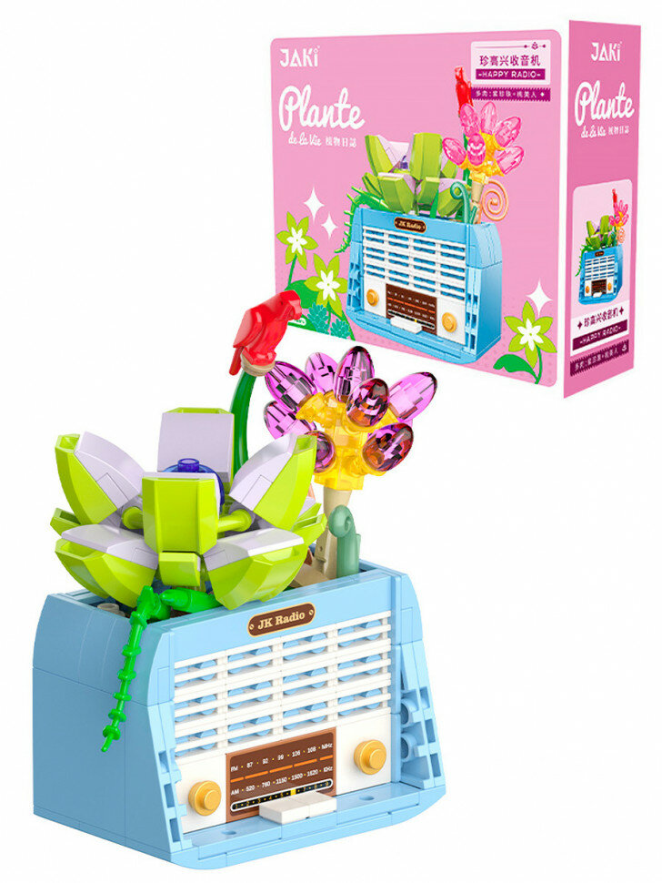 Конструктор JAKI Винтажные суккуленты: радиоприемник JK2717