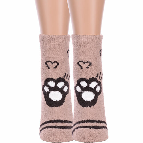 фото Носки hobby line, 2 пары, размер 36-40, коричневый