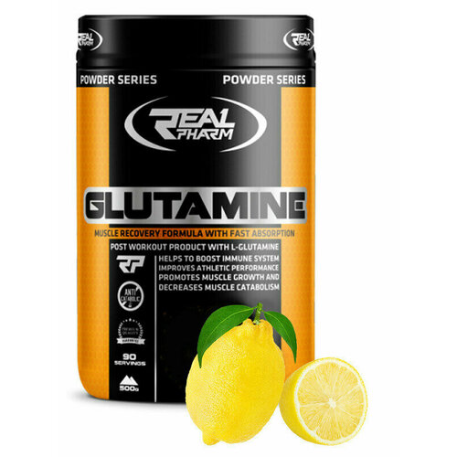 Real Pharm, Glutamine, 500г (Лимон) real pharm глютамин 500 г глютамин