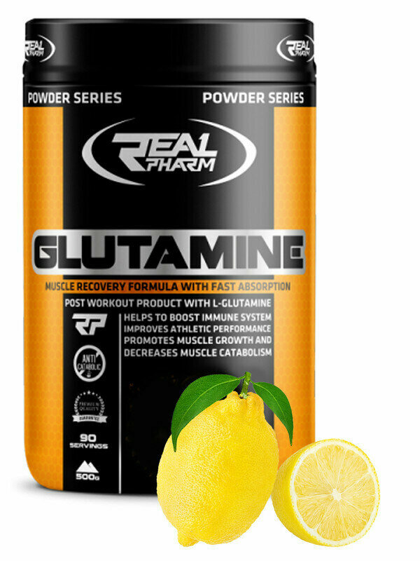 Real Pharm, Glutamine, 500г (Лимон)