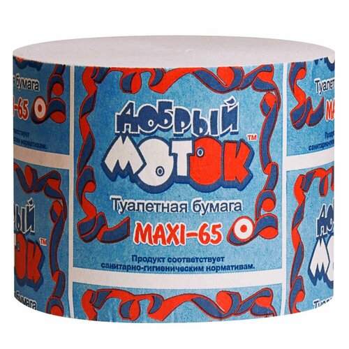 Туалетная бумага набор 40 штДобрый моток-MAXI-65 без втулки длина 50 м 10 Артикул 4100013413 1104₽