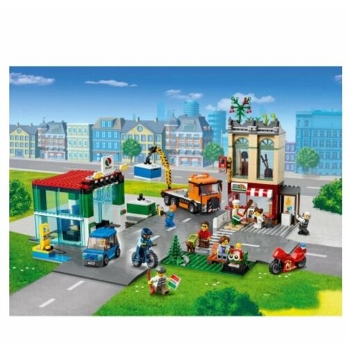 Конструктор Сити Центр города 842 детали 60060