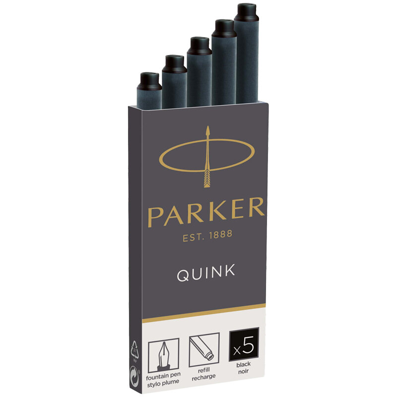 Картриджи чернильные Parker "Cartridge Quink" черные, 5шт, блистер