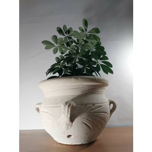 Горшок для цветов ручной работы, 25 л, натуральная глина, уличный, садовый