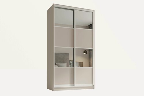 Изображение товара Шкаф купе, для одежды Линц 2, Легкомаркет, 80х45х240, платяной, кашемир, профиль белый, с зеркалом