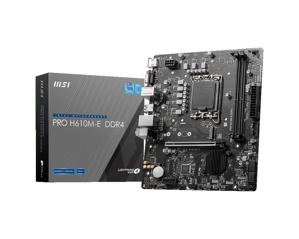 MSI Soc-1700 PRO H610M-E Intel H610 2xDDR5 mATX AC`97 8ch(7.1) GbLAN+VGA+HDMI