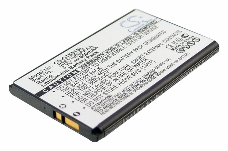 Аккумулятор CameronSino CS-OT651SL для Alcatel 3DS10744AAAA 3DS11080AAAA