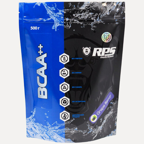 Изображение товара Незаменимые аминокислоты RPS Nutrition BCAA 8:1:1 - 500 г, виноград